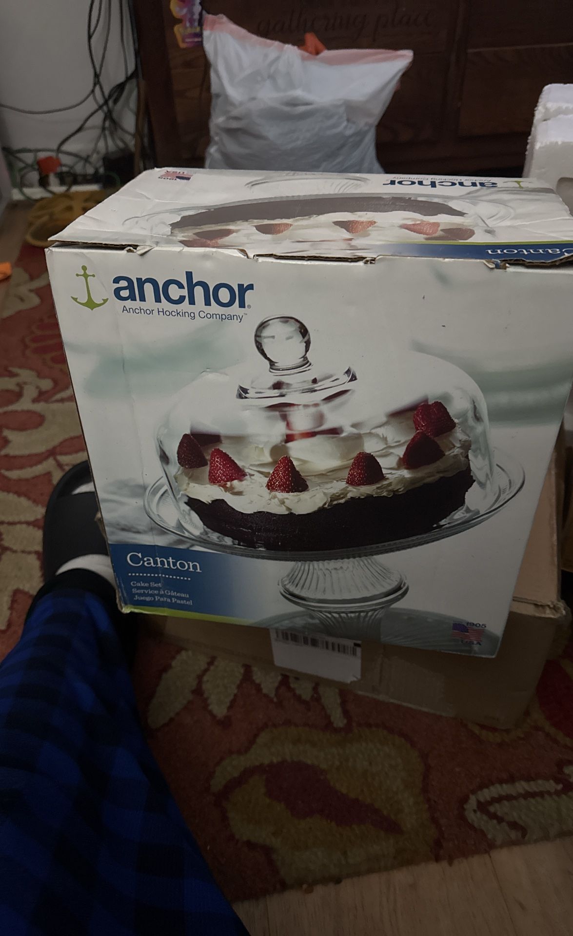 Anchor Hocking Canton Cake Dome Set