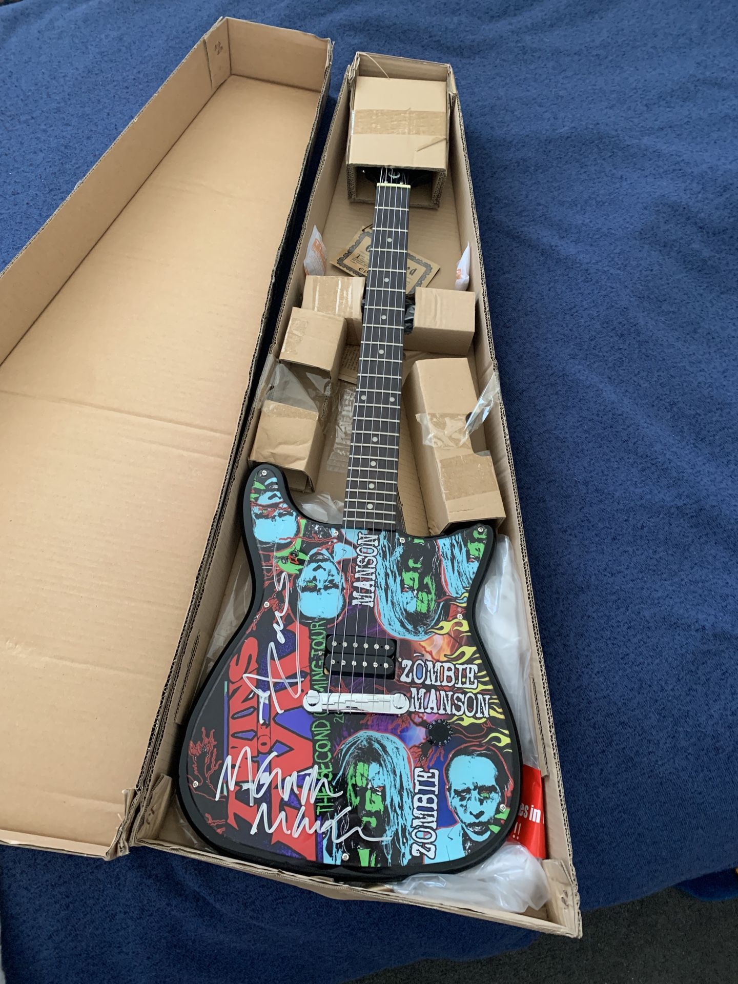 Epiphone Guitar Signed By Rob Zombie & Marilyn Manson