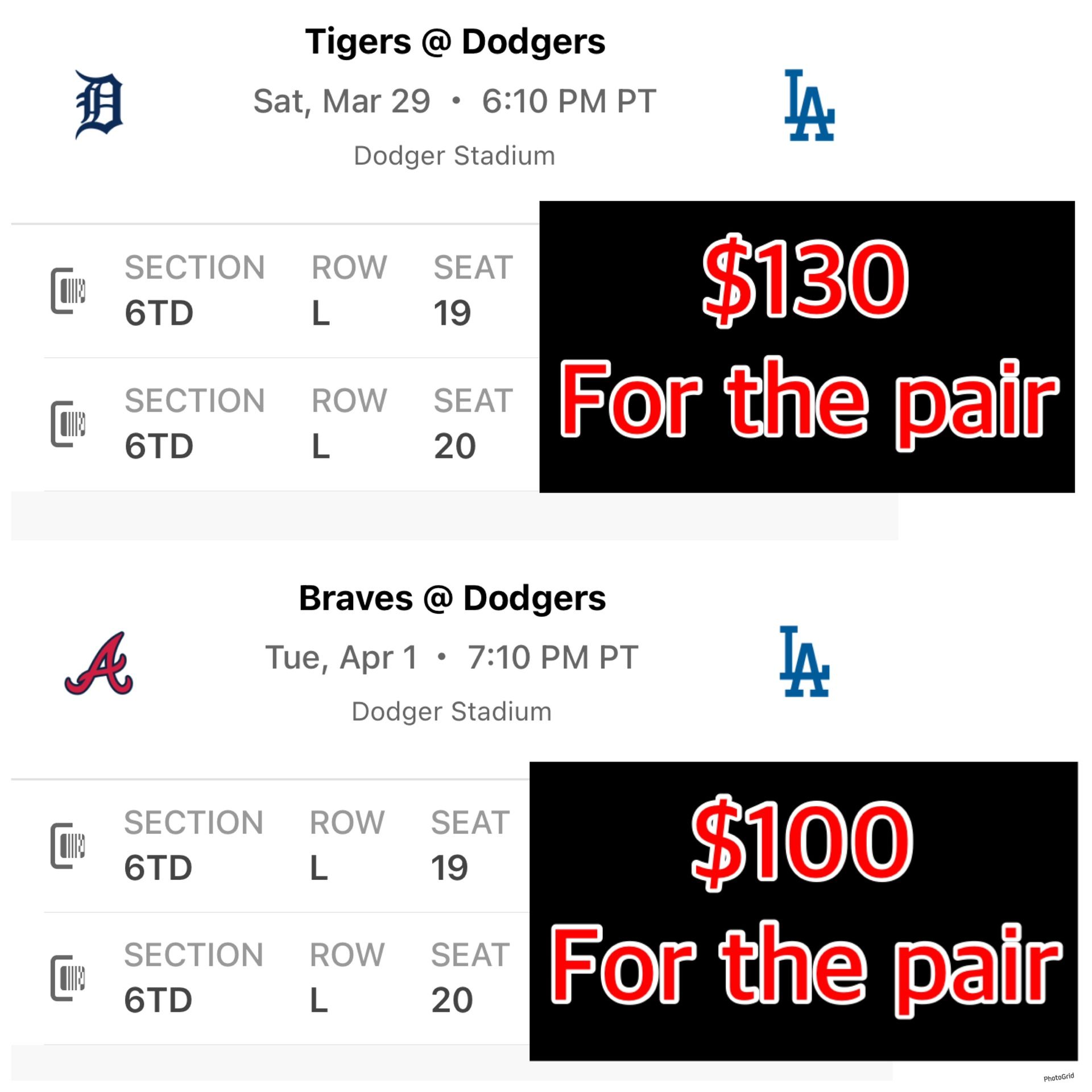 Dodgers Tickets 03/29/2025