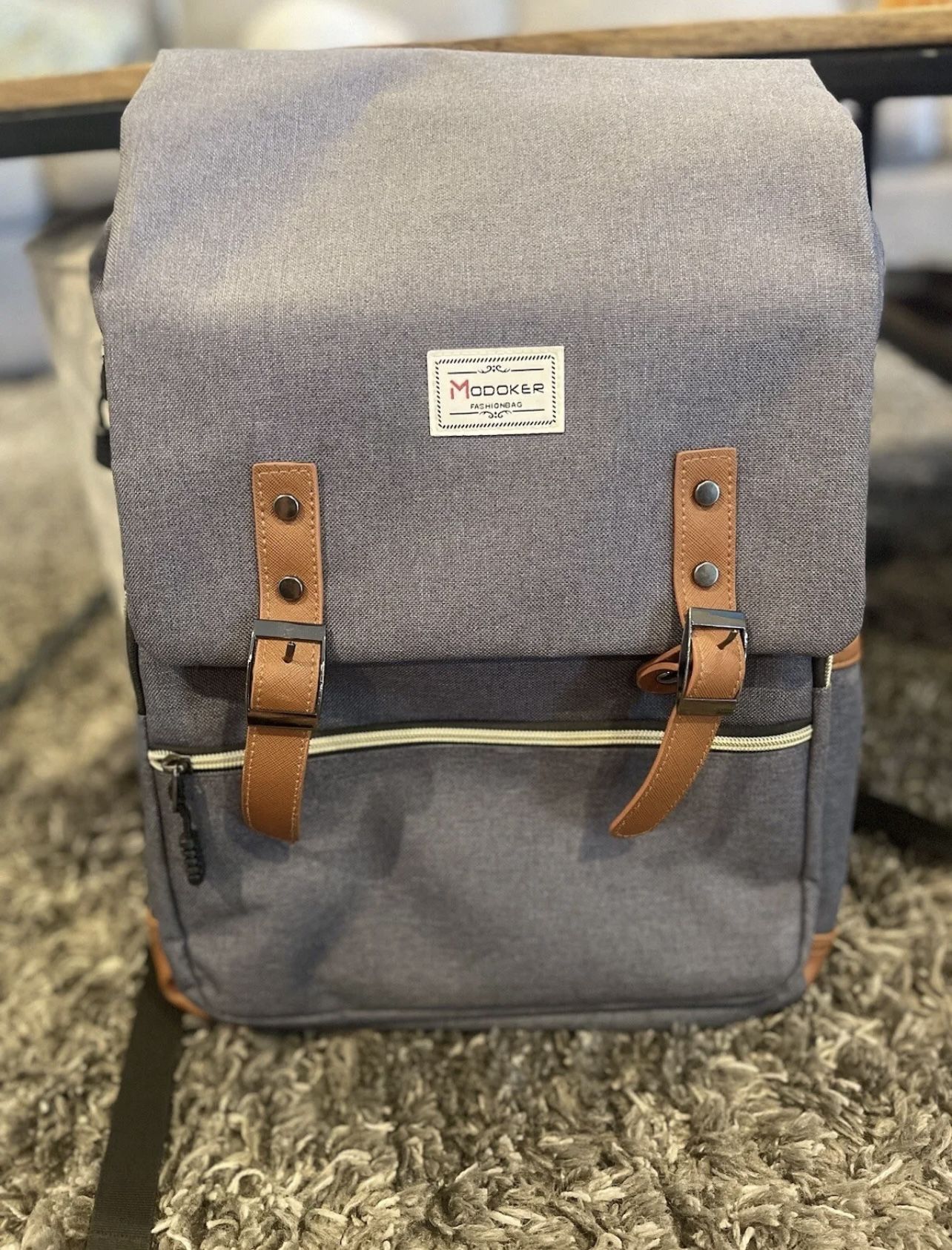 Modoker Vintage Style Laptop Backpack With External USB Charging Port (New)