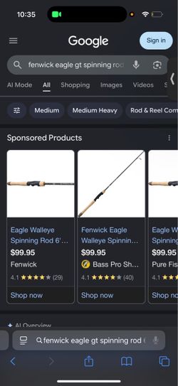 Trout fishing rod
