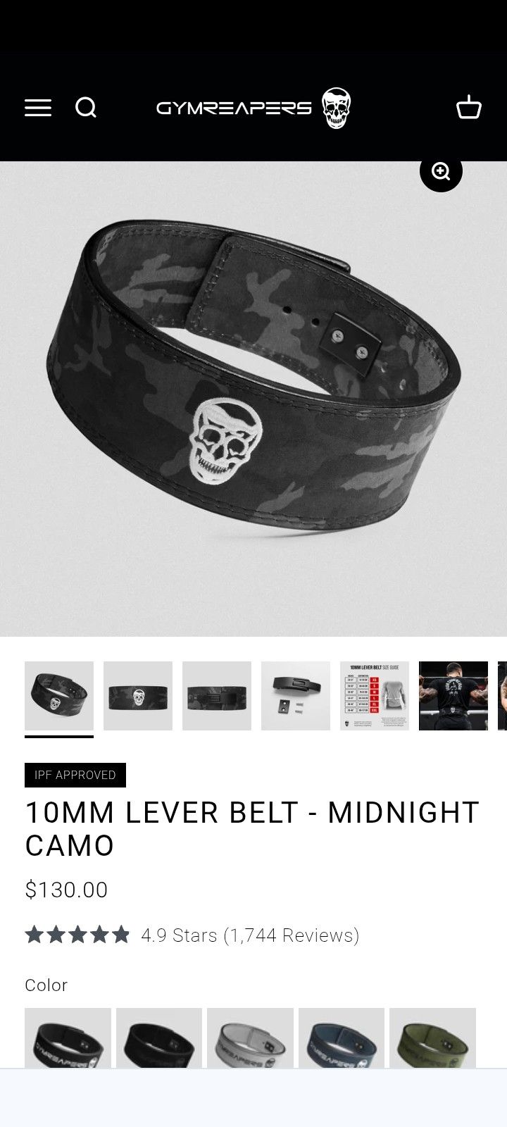 Gymreapers 10mm Powerlifting Training Lever Belt