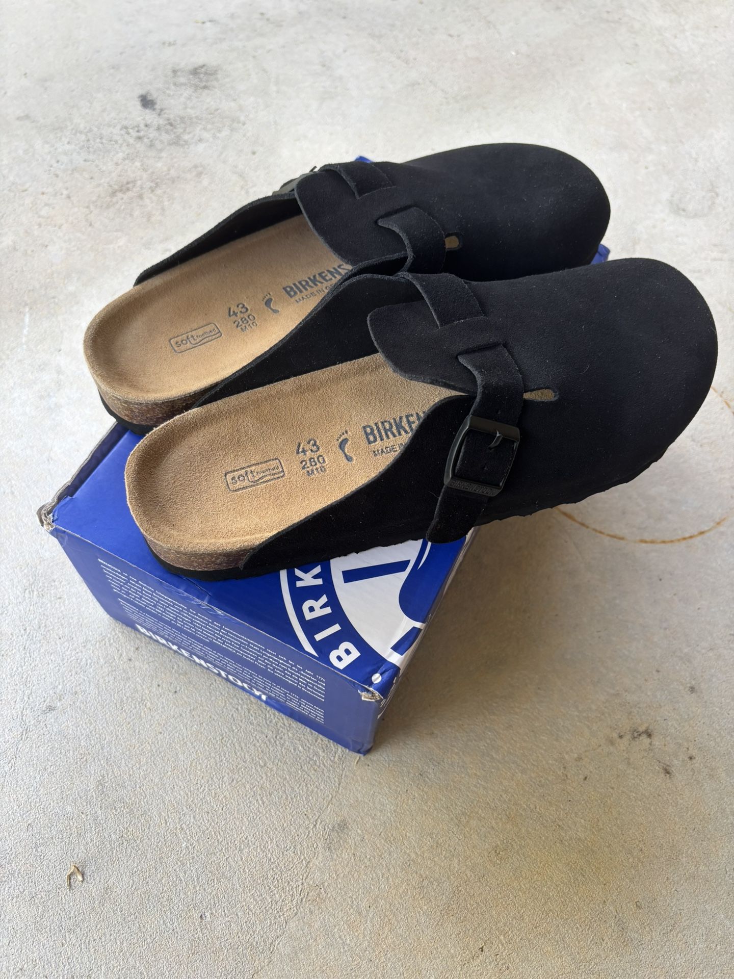 Birkenstock Boston Suede Clogs Soft Footbed $160 New