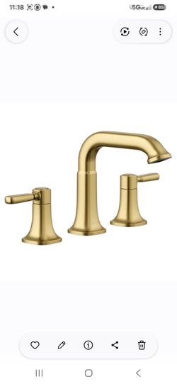 KOHLER, brush gold, bath. Faucet 8"