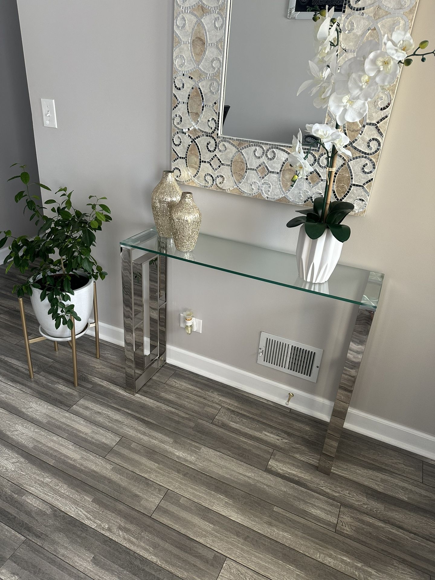 Glass Console Table Like New