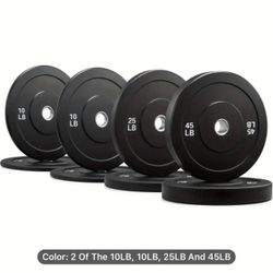 180 Pound Bumper Plate Weight Set  2” BRAND NEW!
