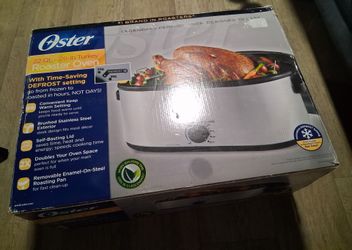 Oster 22 Qt Roaster Oven Stainless Steel with Defrost Setting – Open Box