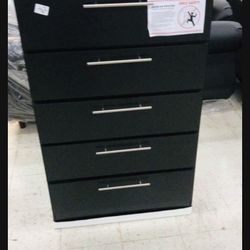 Chest 5 Drawers (BRAND NEW) GAVETERO BLACK OR WHITE