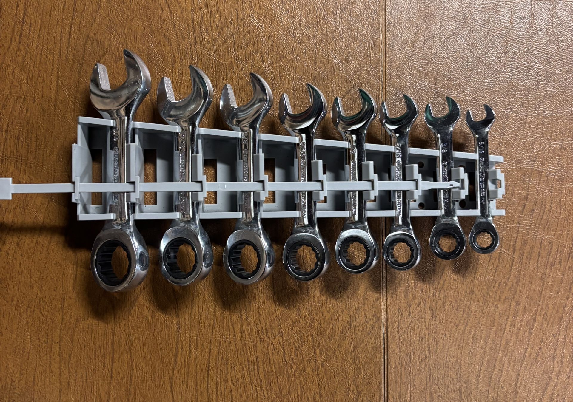 GearWrench Set of Ratcheting Wrenches.