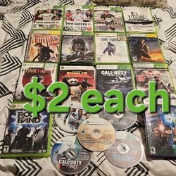 Xbox 360 Games $2 Each