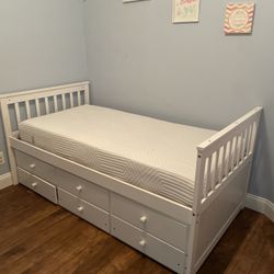Twin Bed With Pull Out Bed And Storage.