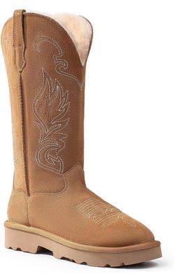 Genuine Leather Suede Platform Womens Winter Snow Boots