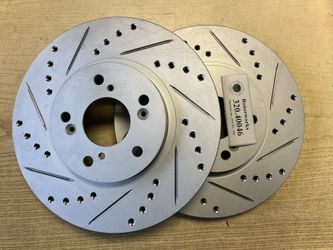 Honda Accord 03-12 V6 Front Drill Slot Geomet Rotors Ceramic Pads