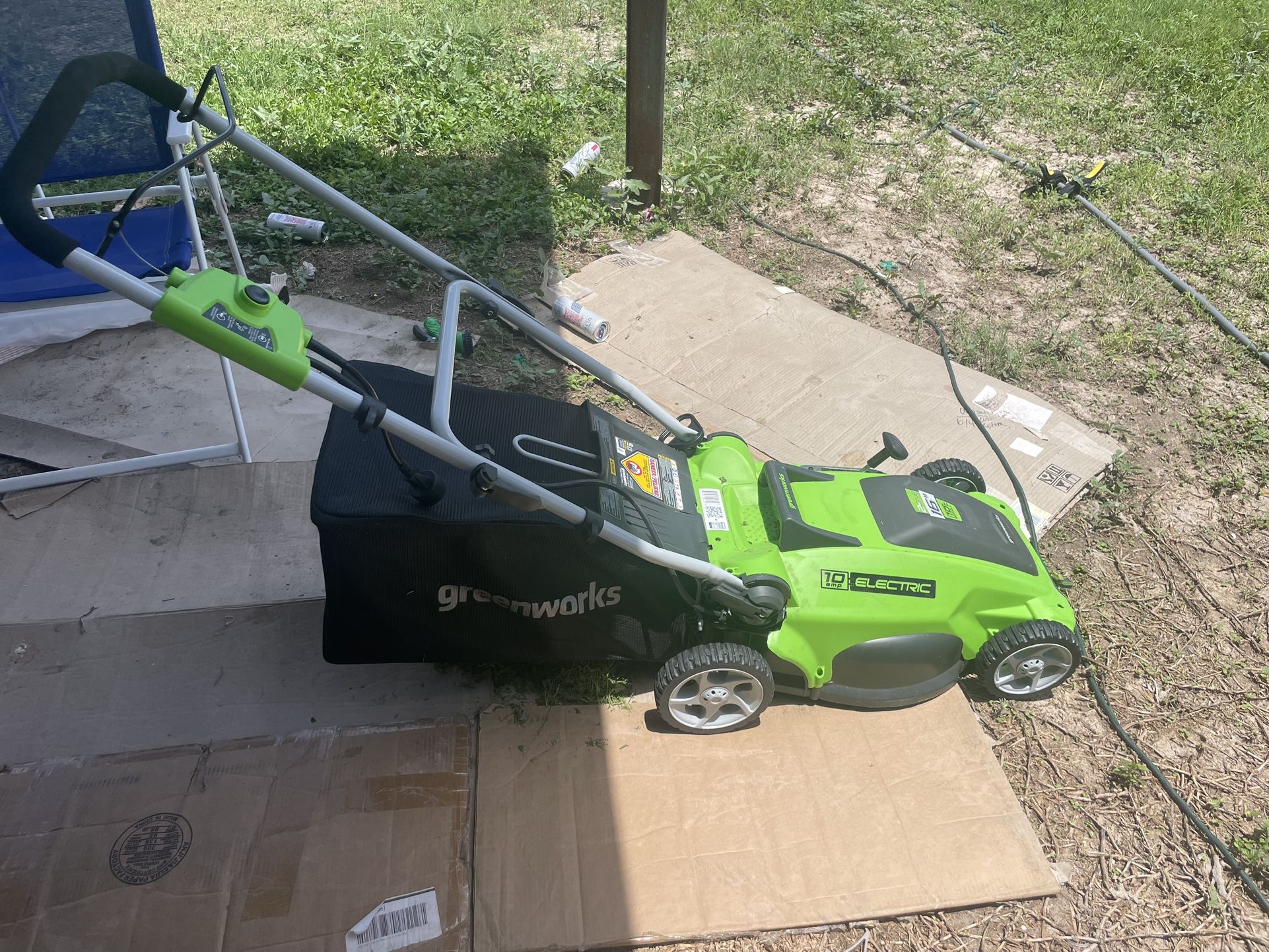 Greenworks 16” Corded Electric 10amp Walk Behind Push Lawnmower