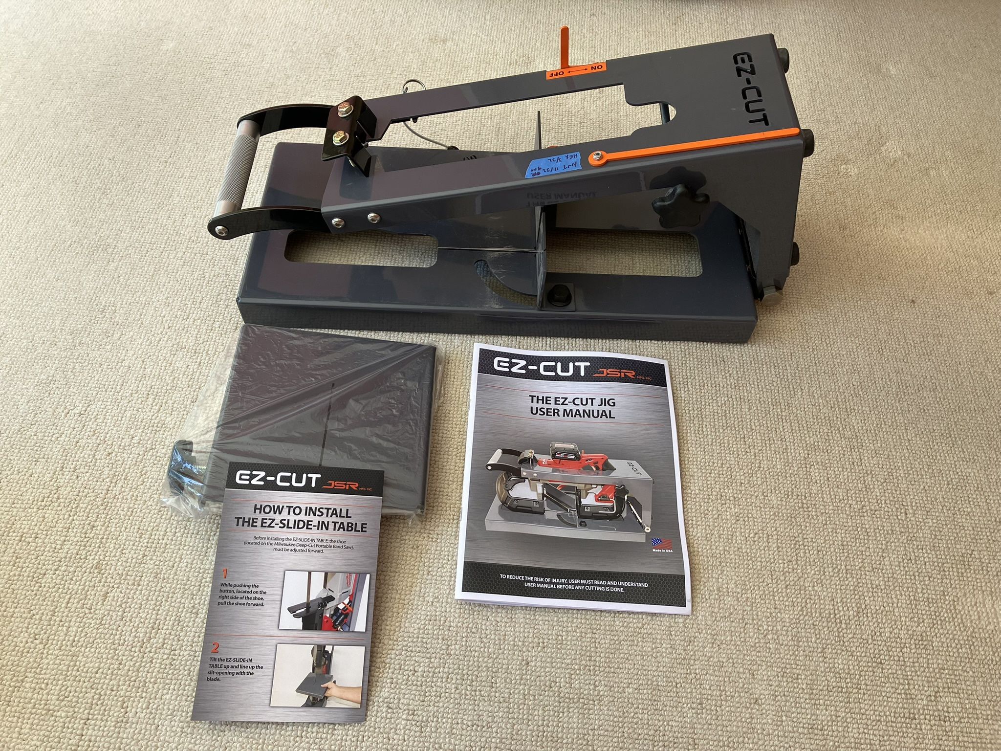 Ez-Cut jig - For Milwaukee 2729-20 Cordless Deep Cut Portable Bandsaws