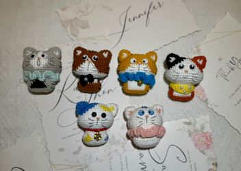 Cute Mini Crochet Cats