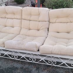 Vintage Aluminum Glider Sofa Daybed 3 Seats Hard To Find