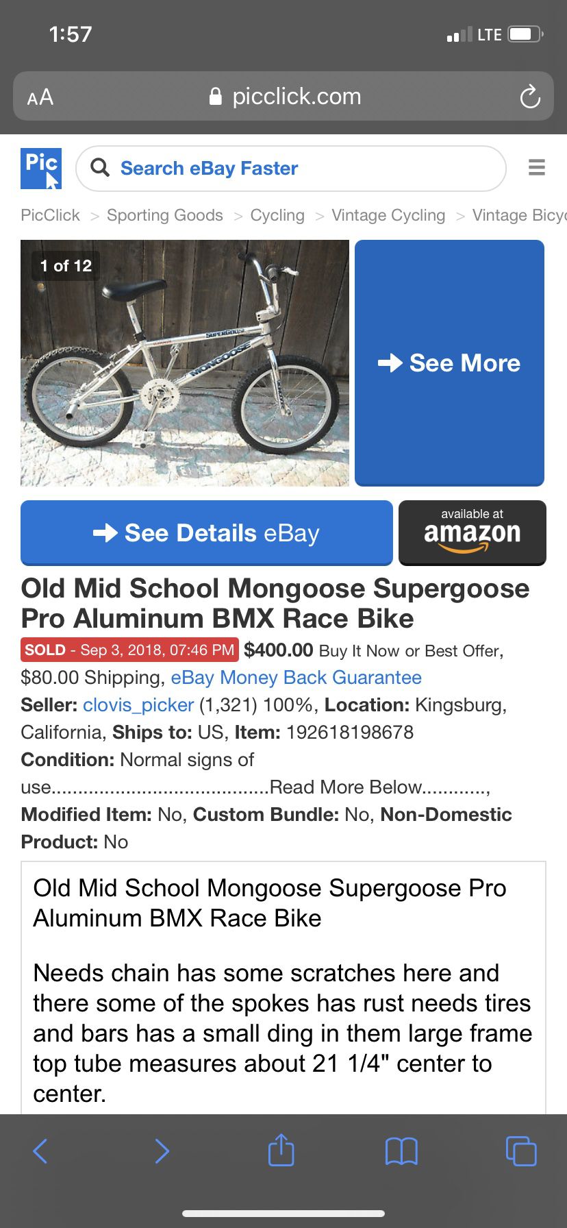 Mongoose Supergoose Bmx