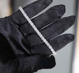 3MM “7In” 925 Silver Moissanite Tennis Bracelet 💎 Iced Out