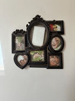 Black Ornate Multi-Opening Collage Photo Frame