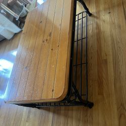 Wooden Coffee Table With Three Storage Baskets