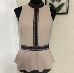 Bebe Peplum Lace Top