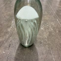 Blown Glass Jellyfish Paperweight