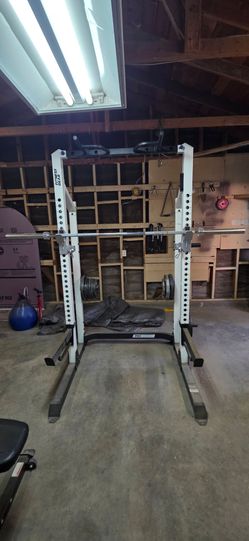 Squat rack and weights
