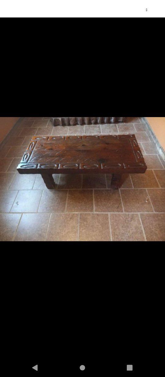 One of a Kind 
Rustic Custom made Coffee Table 
48 in x 22 1 /2in x 16 1/2 in