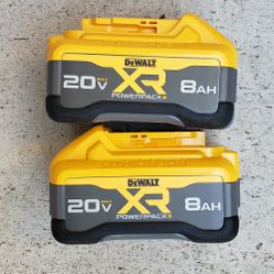 Dewalt 20v Powerpack Batteries 8.0 Ah XR Brand New 