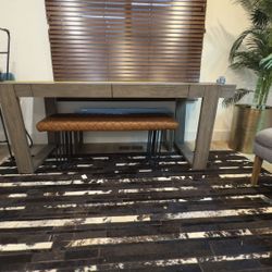 RH Antoccino Desk Grey Oak