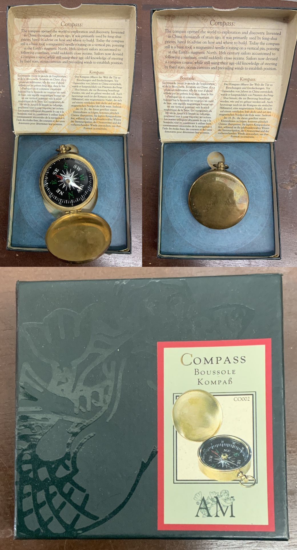 ❣️Brass Pocket🧭Compass... NEVER BE LEFT STRANDED AGAIN!!...💝WOULD U BE MY VALENTINE?💘