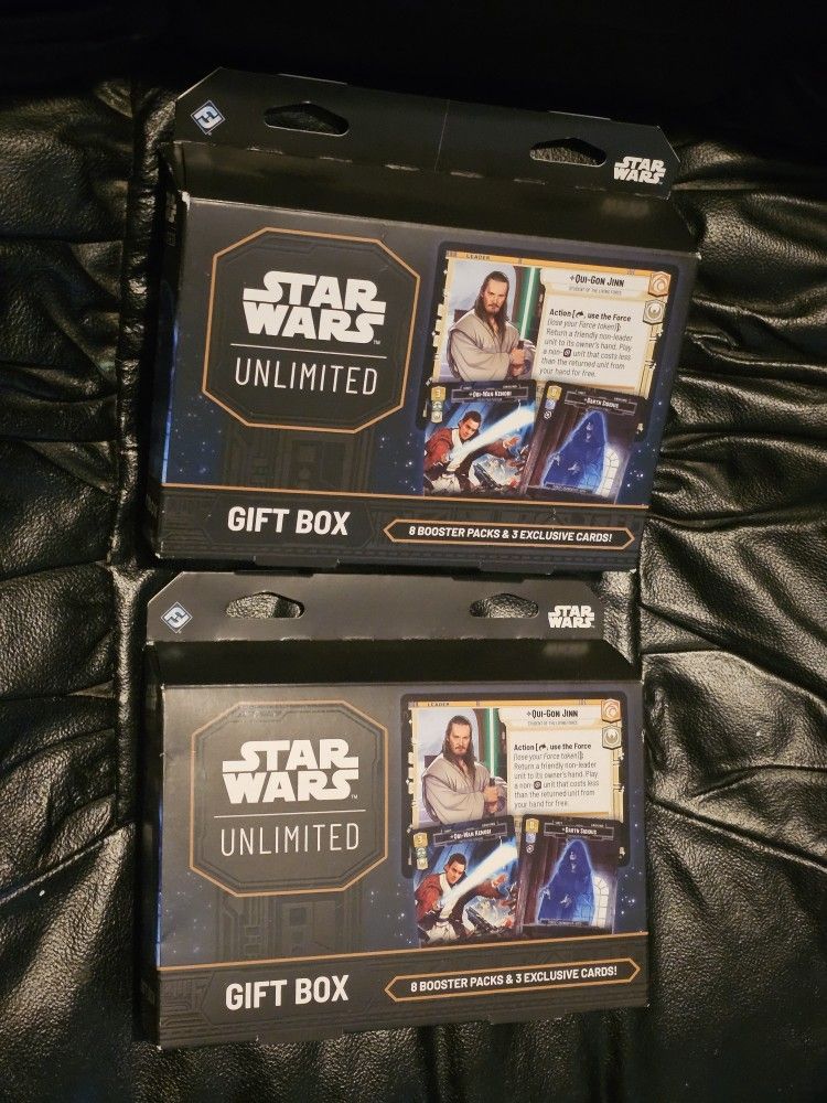 2025 Star Wars Unlimited Gift Box NEW SEALED! 2x Box Lot! 8 Booster Packs Per Box! $60 For Both!