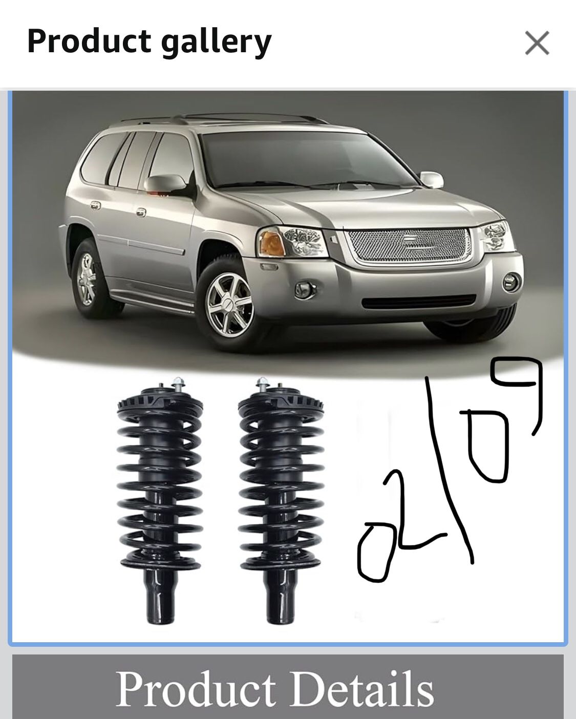 Chevy Envoy Front Struts 