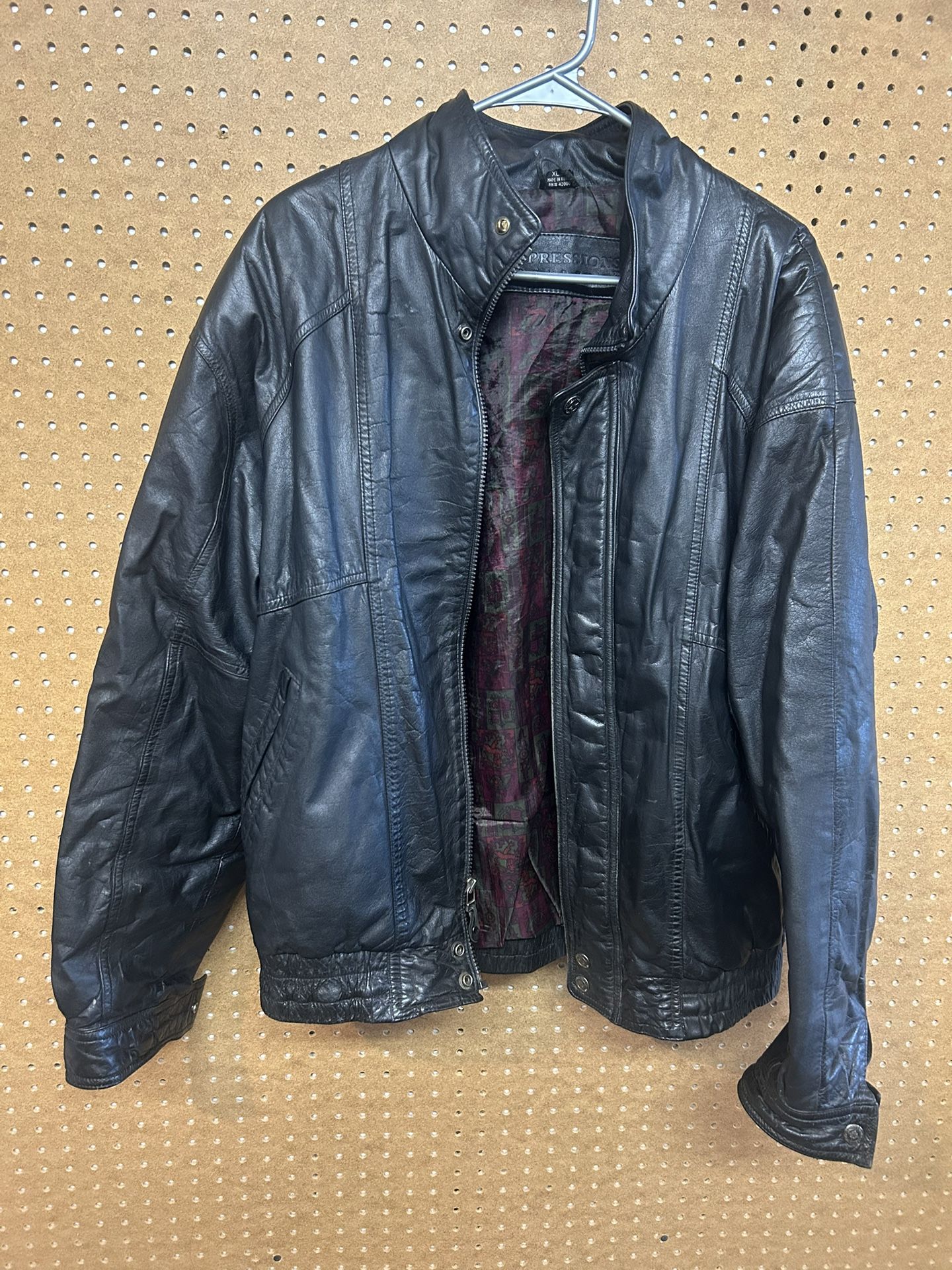 Vintage Leather Motorcycle Jacket