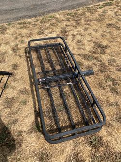 Black Steel Hitch Cargo Carrier Rack