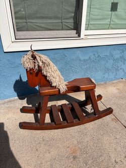 Wooden rocking horse