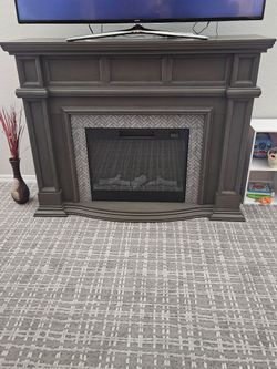 Electric Fireplace TV Stand with Mantel