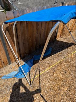 7 foot three bow aluminum Bimini great condition!