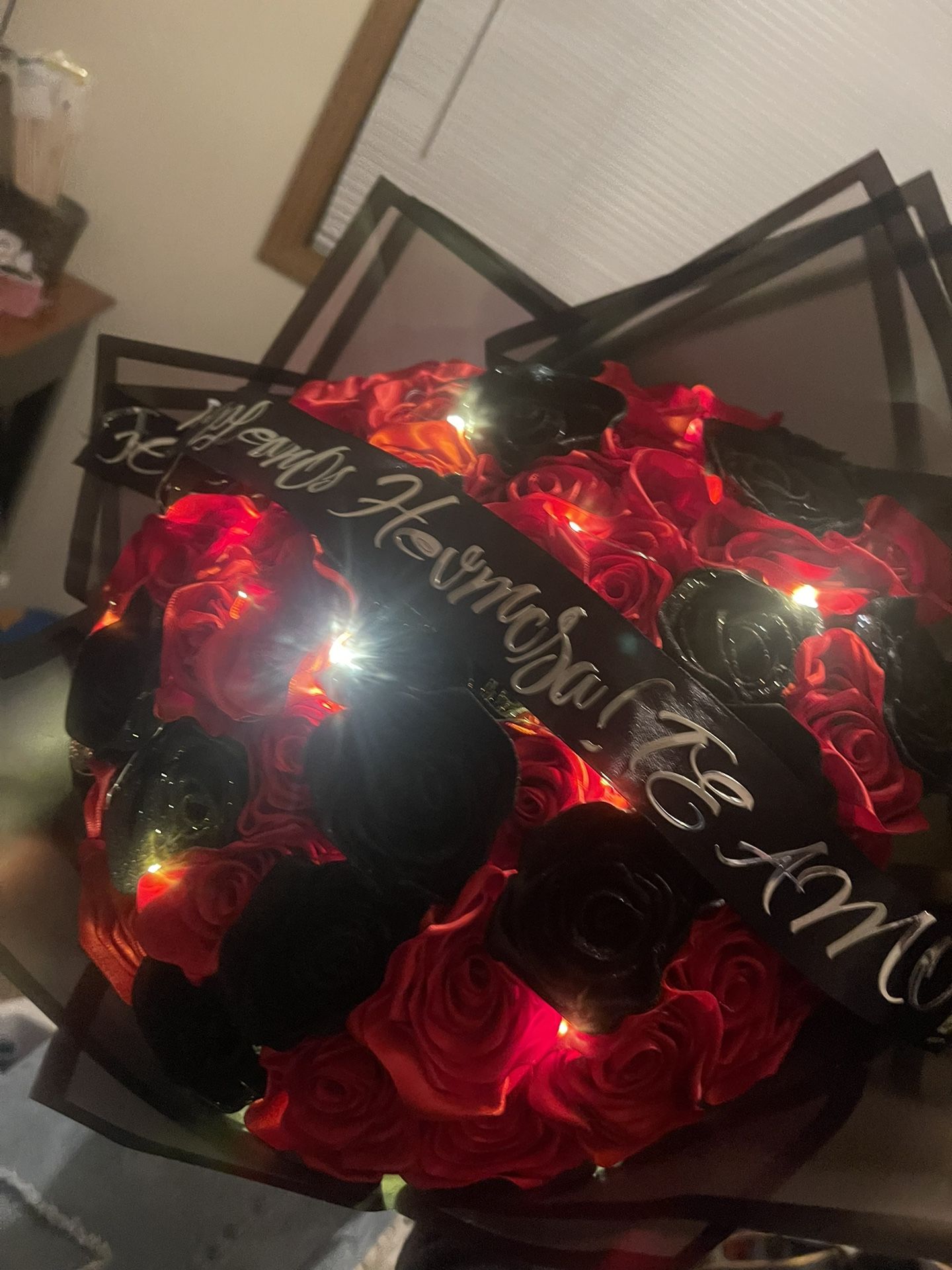 Red & Black Glitter Bouquet 