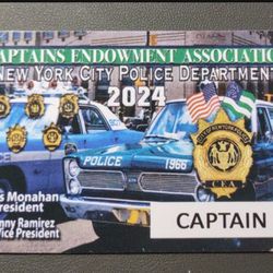 NYPD PBA Card 2024 It Is A Captain Endowment Association 2024 PBA Card