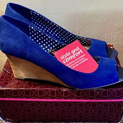 Dexflex Comfort Women’s Peep Toe Wedge Heel Shoes 