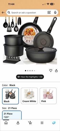 Set of 21 Kitchen Cookware