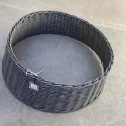 Christmas Tree Collar Skirt Wicker Rattan
