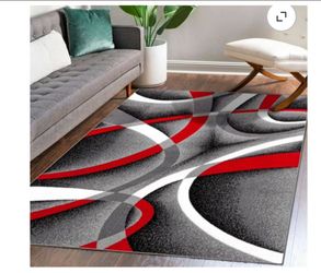 Red gray black with white area rugs