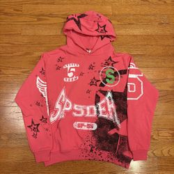Sp5der Stencil Hoodie ‘Pink’