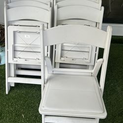 White Resine Chairs 