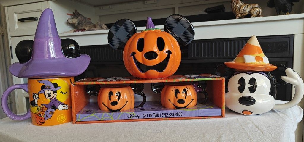 Disney Halloween Theme Mugs/Candle Holder