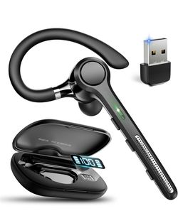 50-hour talk time wireless headphones with microphone for cell phones