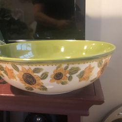Melamine Sunflower Salad Serving Bowl